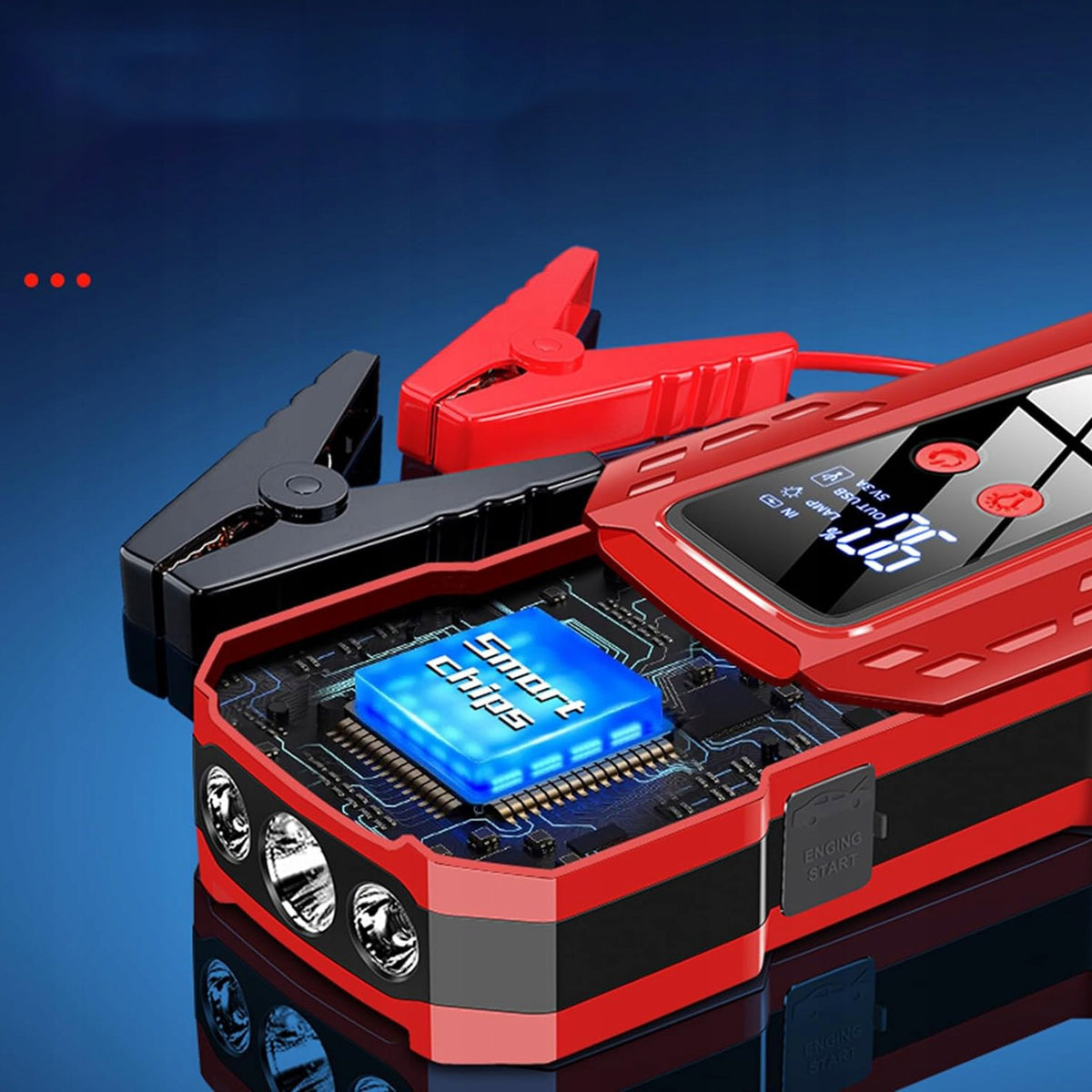 STARTING DEVICE JUMP STARTER POWERBANK BOOSTER CLAMPS FLASHLIGHT 20000mah Battery capacity 20000 mAh