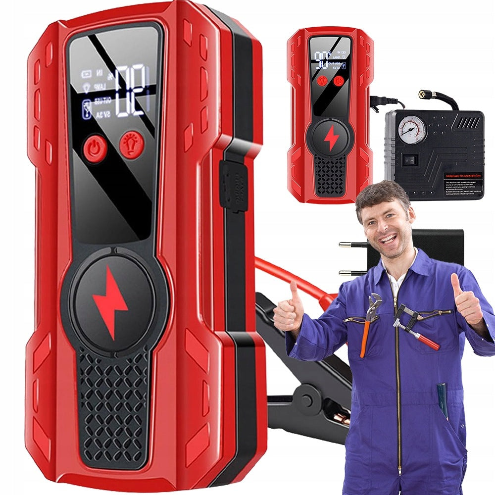 STARTING DEVICE JUMP STARTER POWERBANK BOOSTER CLAMPS FLASHLIGHT 20000mah