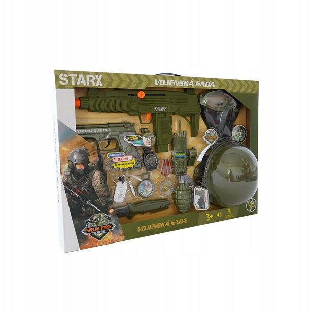 STARX Vojenská sada s helmou Brand Mac Toys