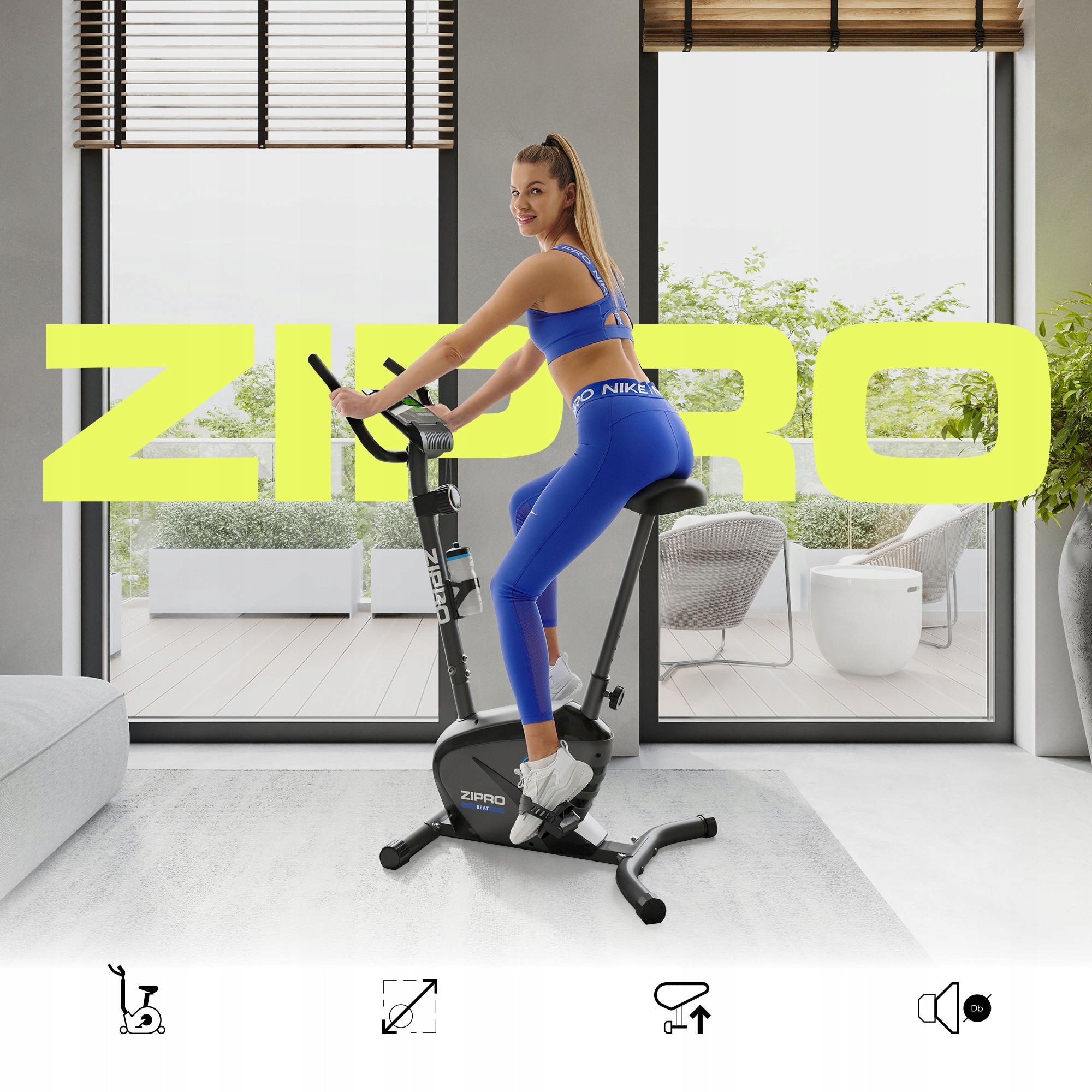 STATIONARY BIKE MAGNETIC Bike Training Home LCD - BEAT ZIPRO EAN (GTIN) 5905669153850
