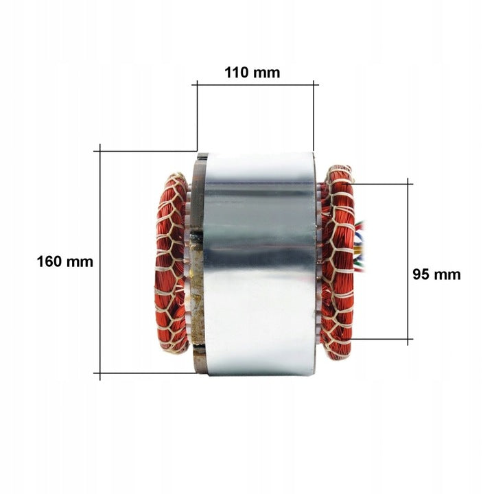 STATOR COPPER 400V 110MM 11CM GENERATOR FOR AGGREGATE 3PHASE STRONG 230/400V Packaging status original