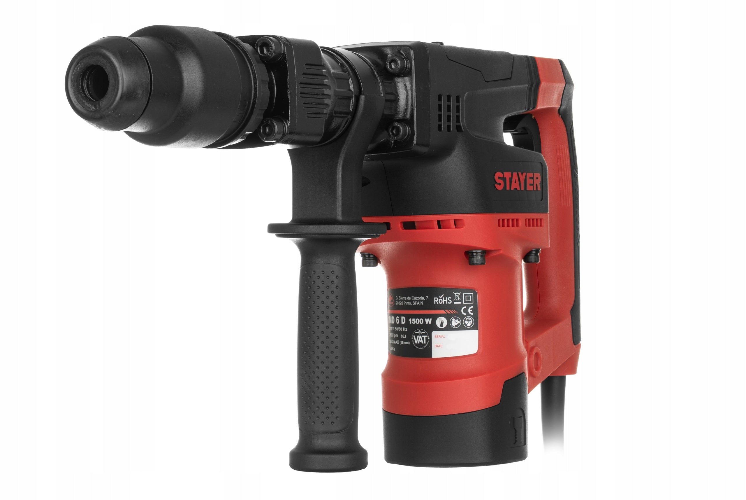 STAYER DEMOLITION HAMMER SDS-MAX 16J 1500W 2600 UD/MIN MD6DK +CASE EAN (GTIN) 8427648744233