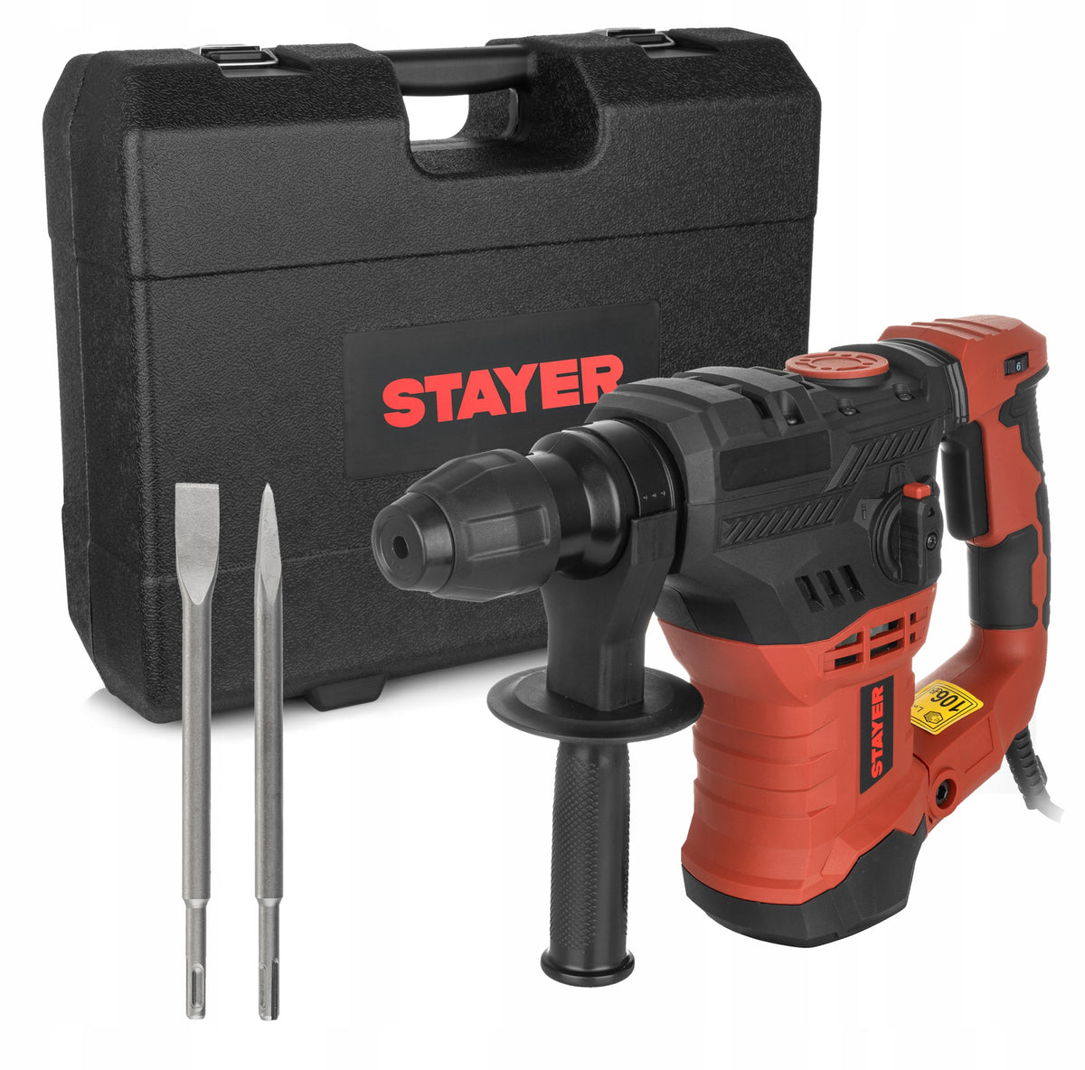STAYER HAMMER DRILL SDS-PLUS 7J 1500W 4 FUNCTIONS 850 RPM CASE HD6DK