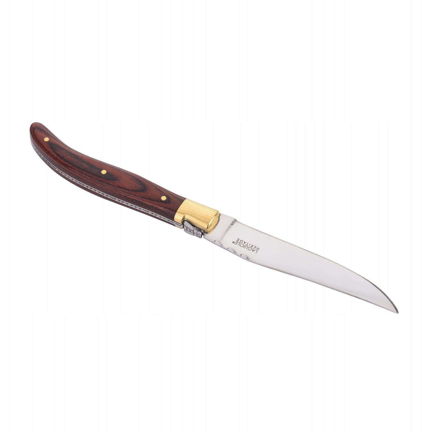 STEAK KNIVES steck Pakka wood LAGUIOLE set of 6 knives gold plated EAN (GTIN) 3661075352929