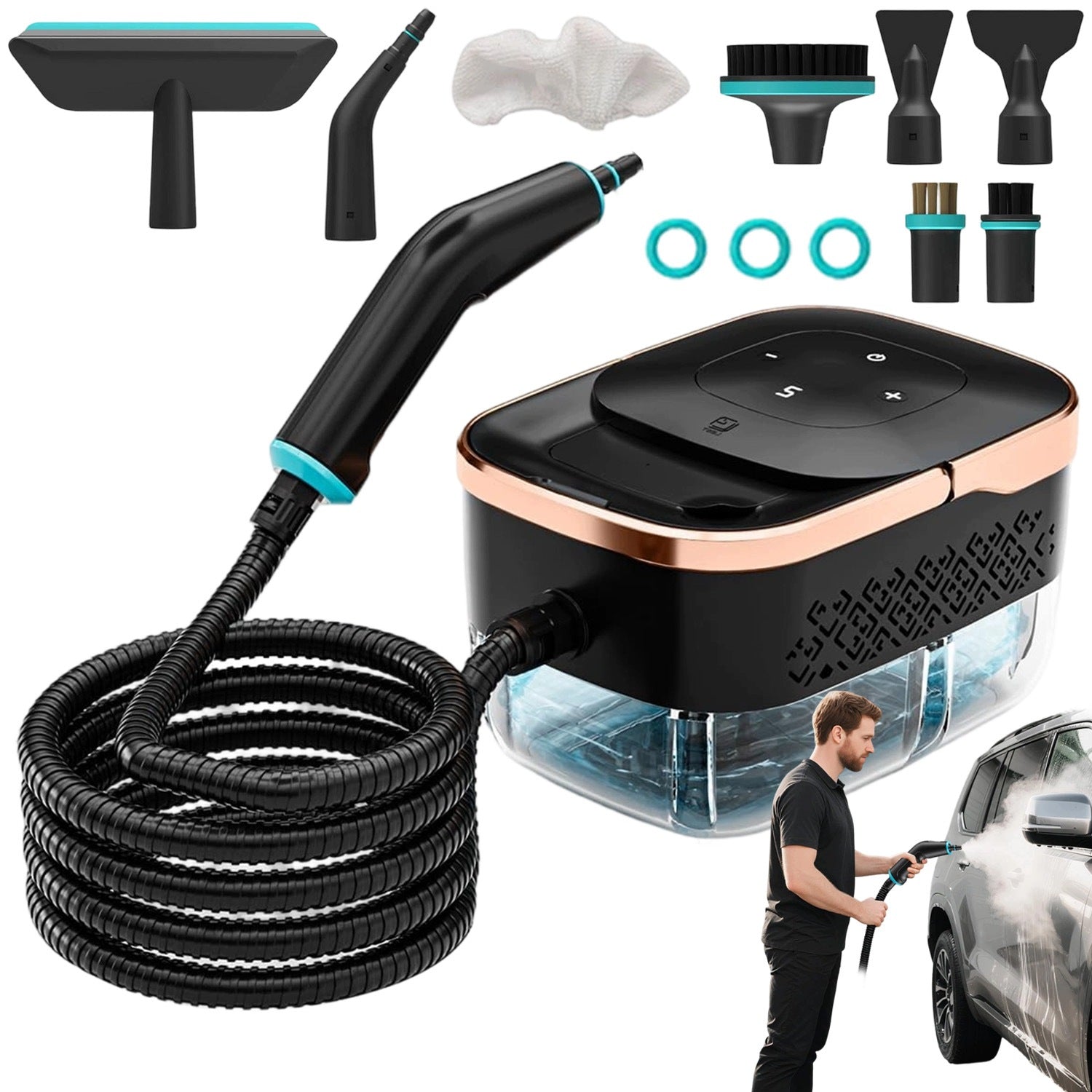STEAM CLEANER PRESSURE CLEANER FOR GROUT UPHOLSTERY WINDOWS STEAMER 2500W