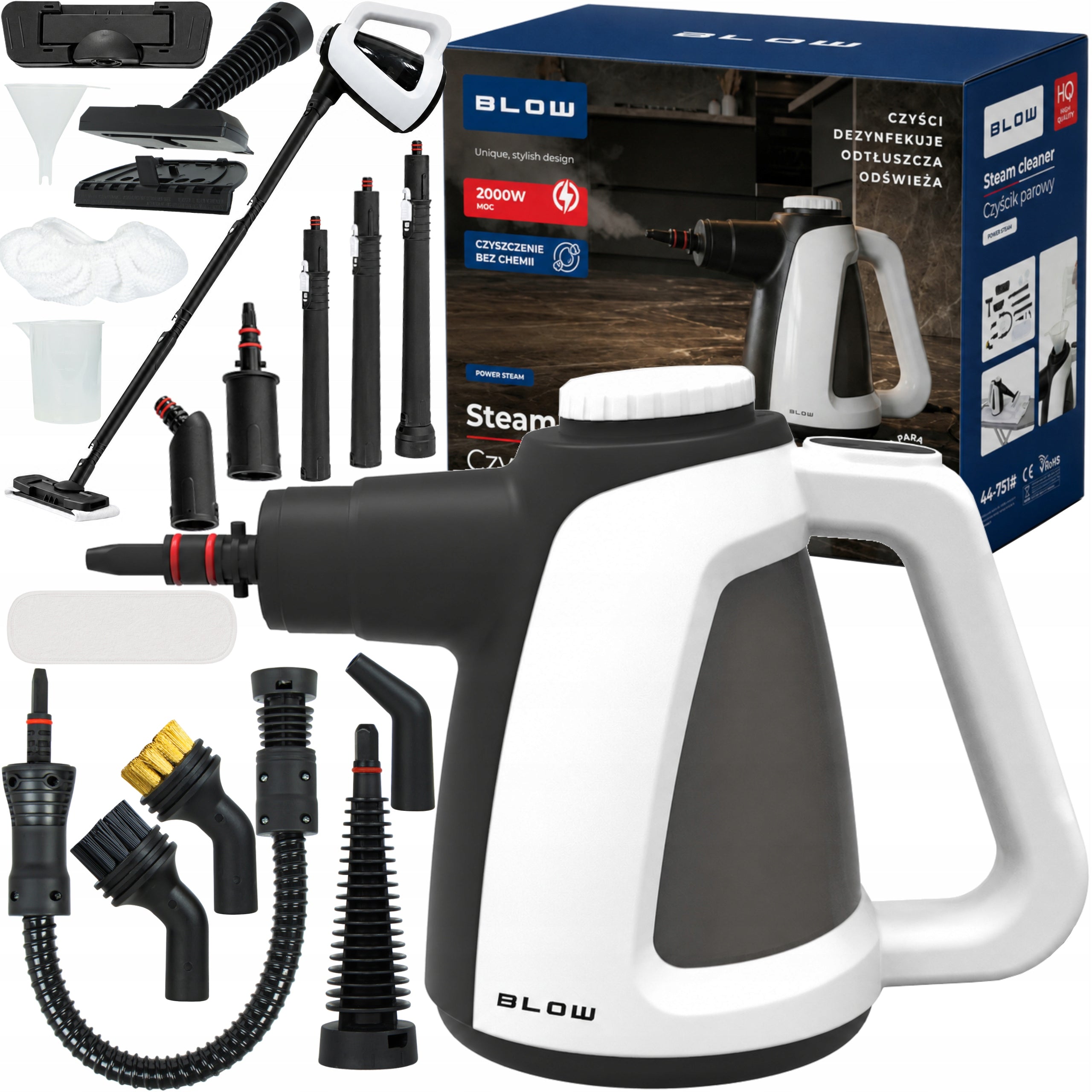 STEAM CLEANER PRESSURE GROUT CLEANER UPHOLSTERY STEAM MOP STEAMER 2000W