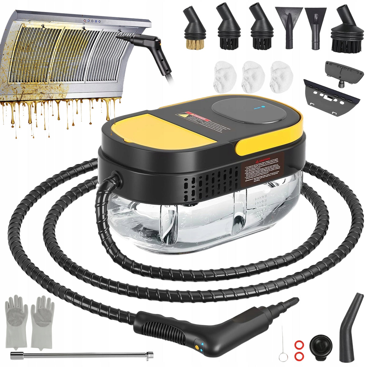 STEAM CLEANER STEAMER 2500W FOR UNIVERSAL CLEANING