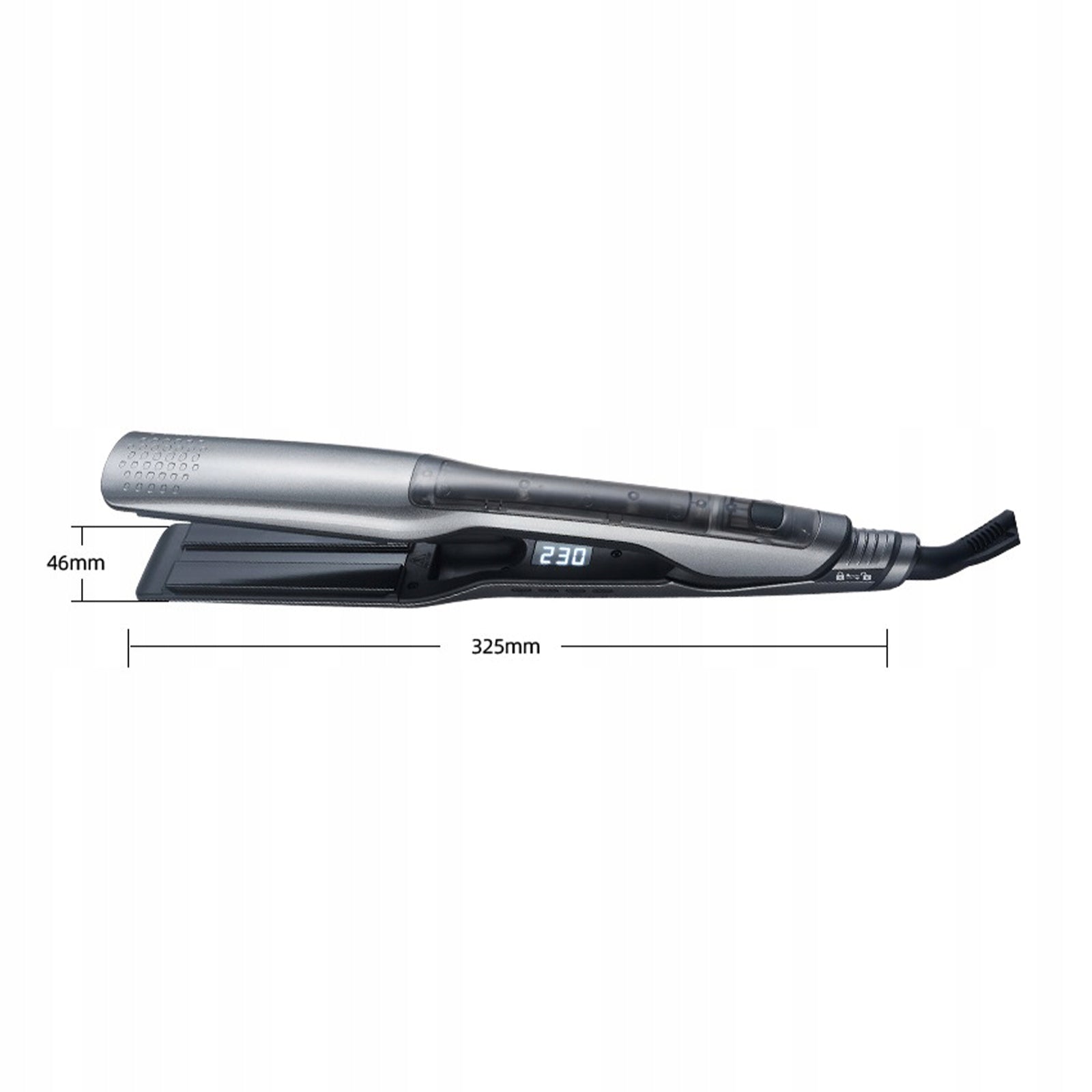 STEAM HAIR STRAIGHTENER WIDE CERAMIC PLATE IONIC CONTROL Model HAIRSTRAIGHT