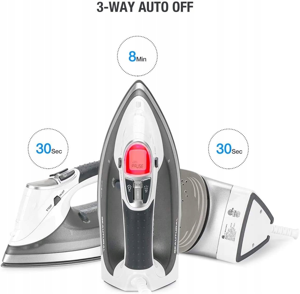 STEAM IRON 2400W LCD 9 MODES CERAMIC FOOT 340ml Manufacturer code 5907898830212