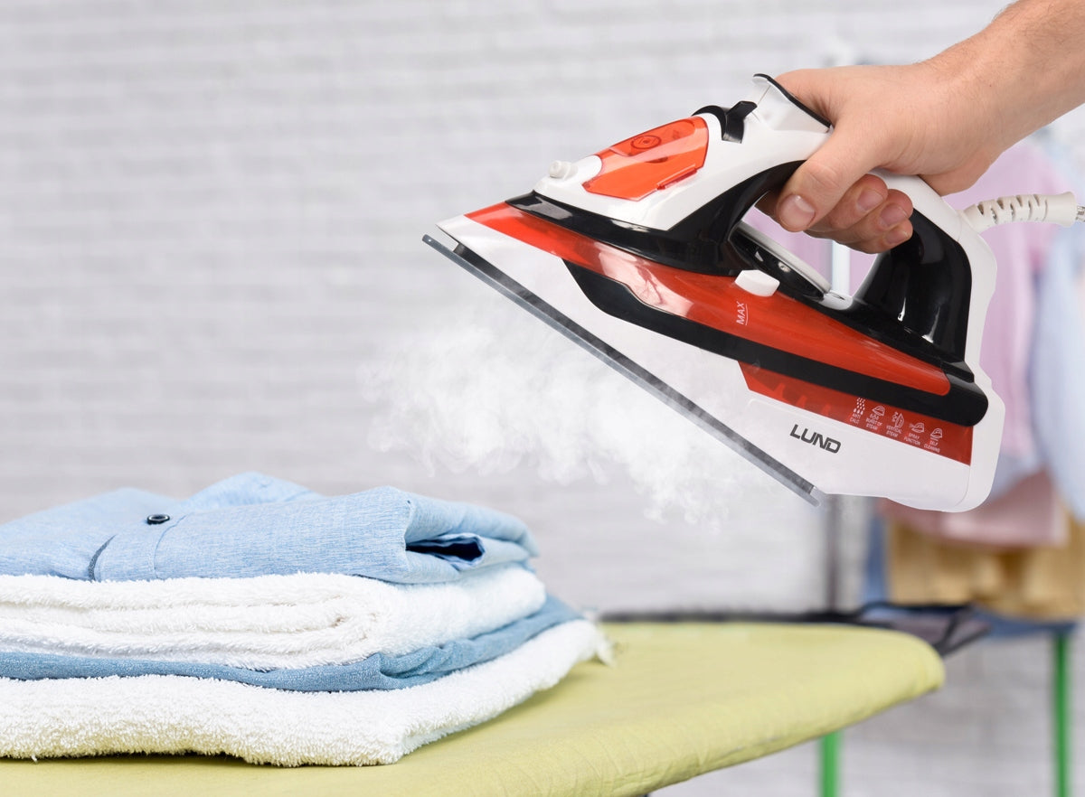 STEAM IRON 2800W CERAMIC FOOT FIREFIGHTER LUND Brand Lund