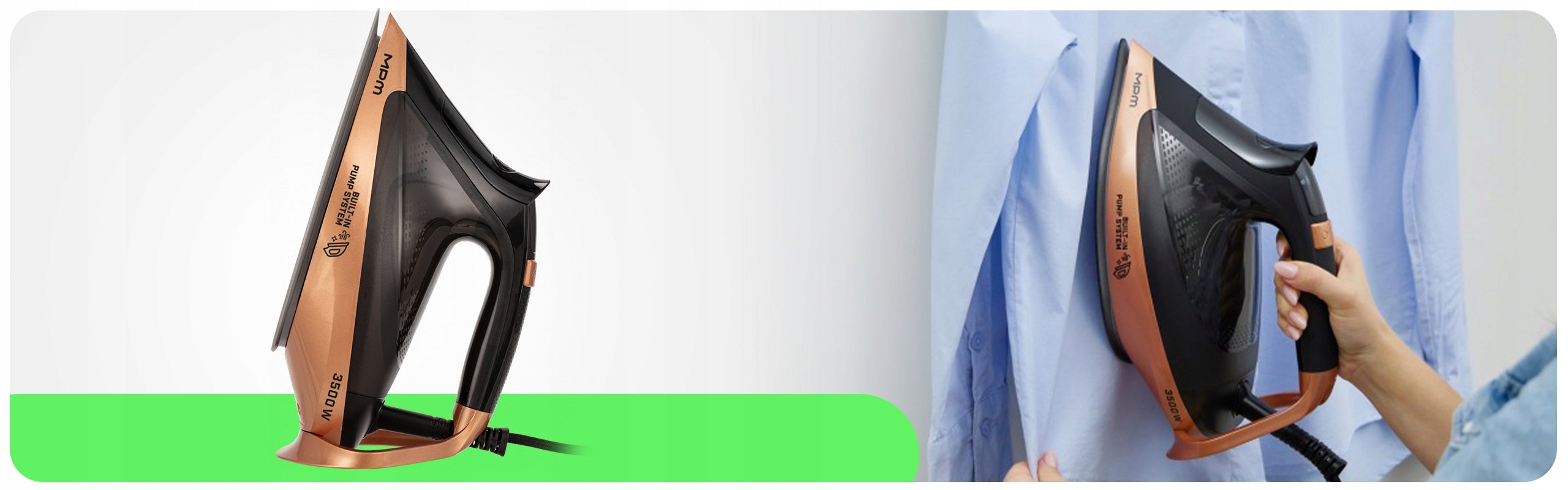 STEAM IRON 3500W MPM MZE-30 CERAMIC ANTI-DRIP STEAM GENERATOR VERTICAL Manufacturer code MZE-30