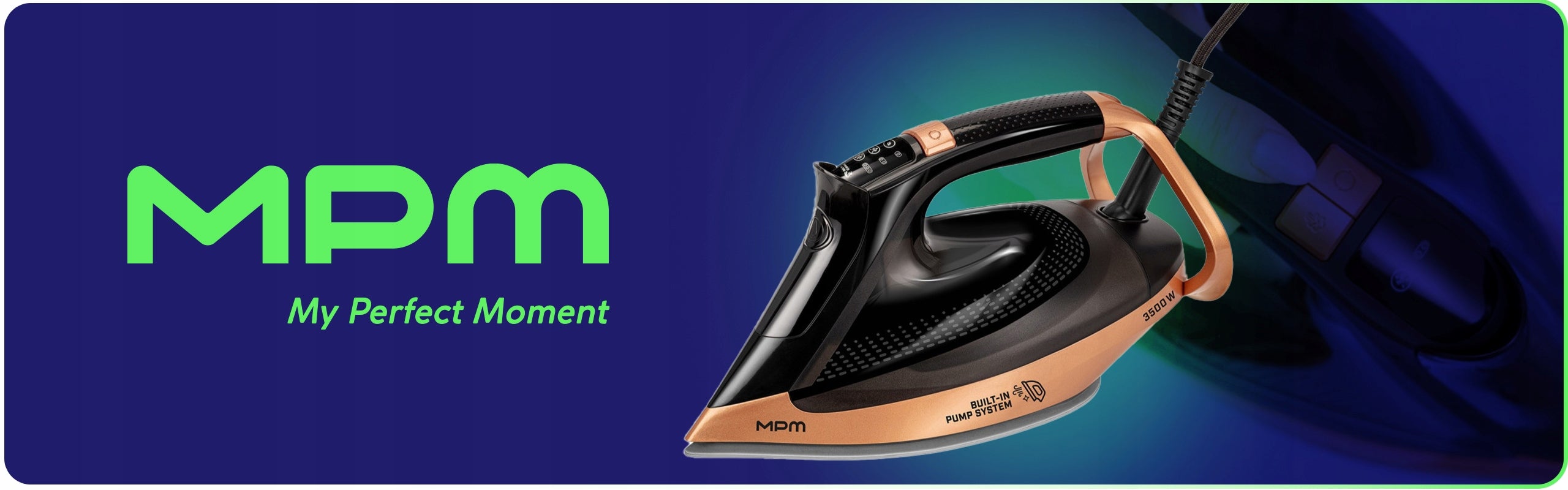 STEAM IRON 3500W MPM MZE-30 CERAMIC ANTI-DRIP STEAM GENERATOR VERTICAL Packaging status original
