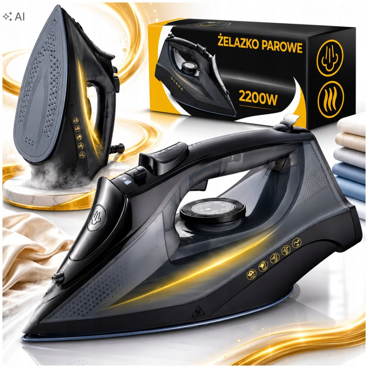 STEAM IRON ANTI-DRIP 75g/min 2200W CERAMIC STRONG TOURIST STEAM