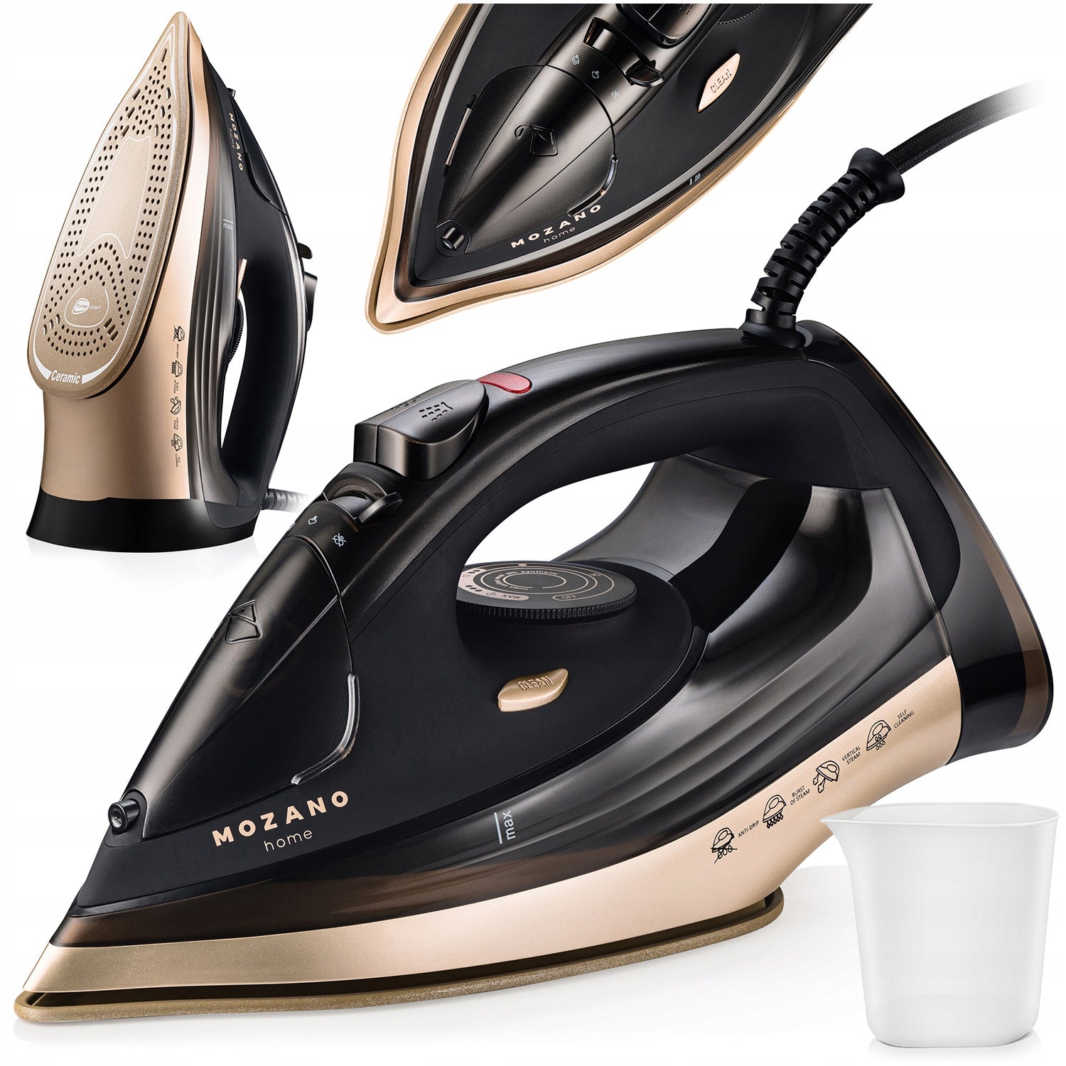 STEAM IRON CERAMIC COATING HAND-HELD ANTI-DRIP 250G/MIN STRONG 3200W