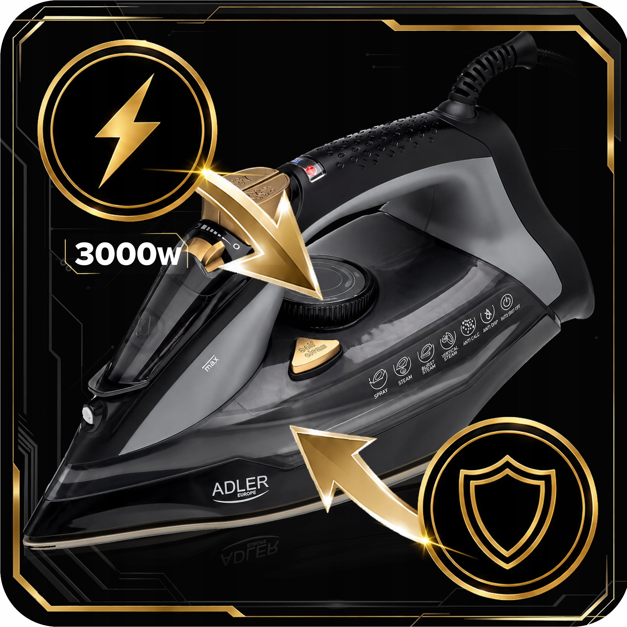 STEAM IRON CERAMIC DRIPPING LOCK HOME HAND STEAM GENERATOR Manufacturer code ad_5038