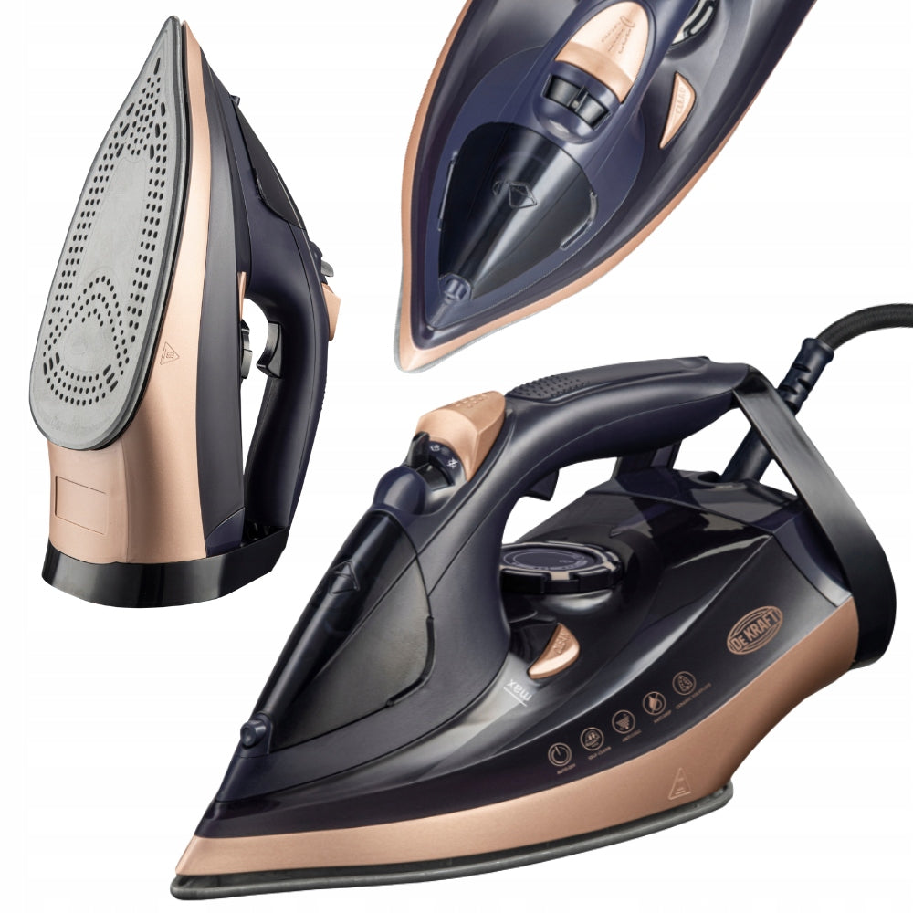 STEAM IRON CERAMIC FIREFIGHTER 3000W 9in1 ANTI-DRIP 150CM 140G/MIN STRONG