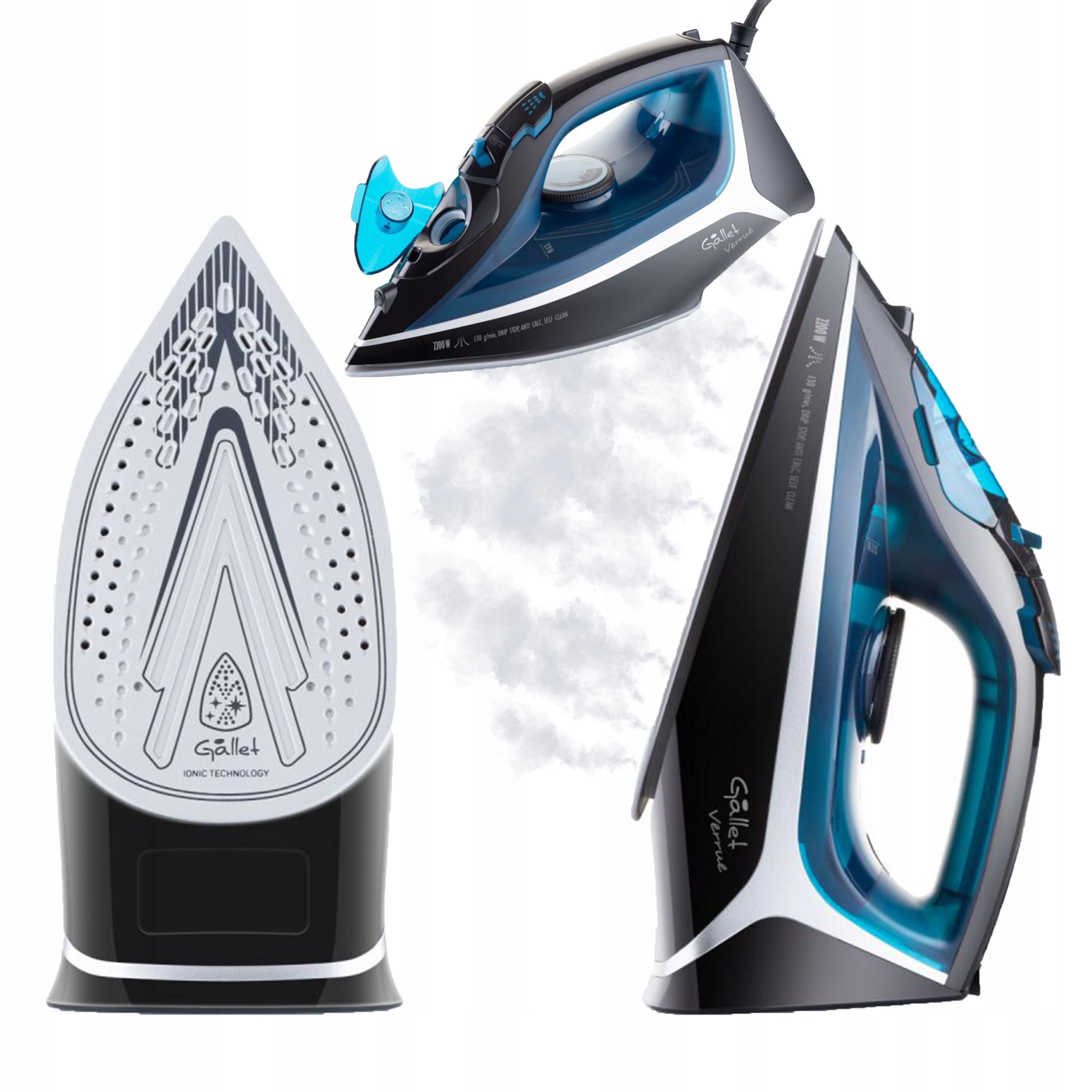 STEAM IRON CERAMIC SELF-CLEANING ANTI-CALC SELF-CLEAN DRIP STOP