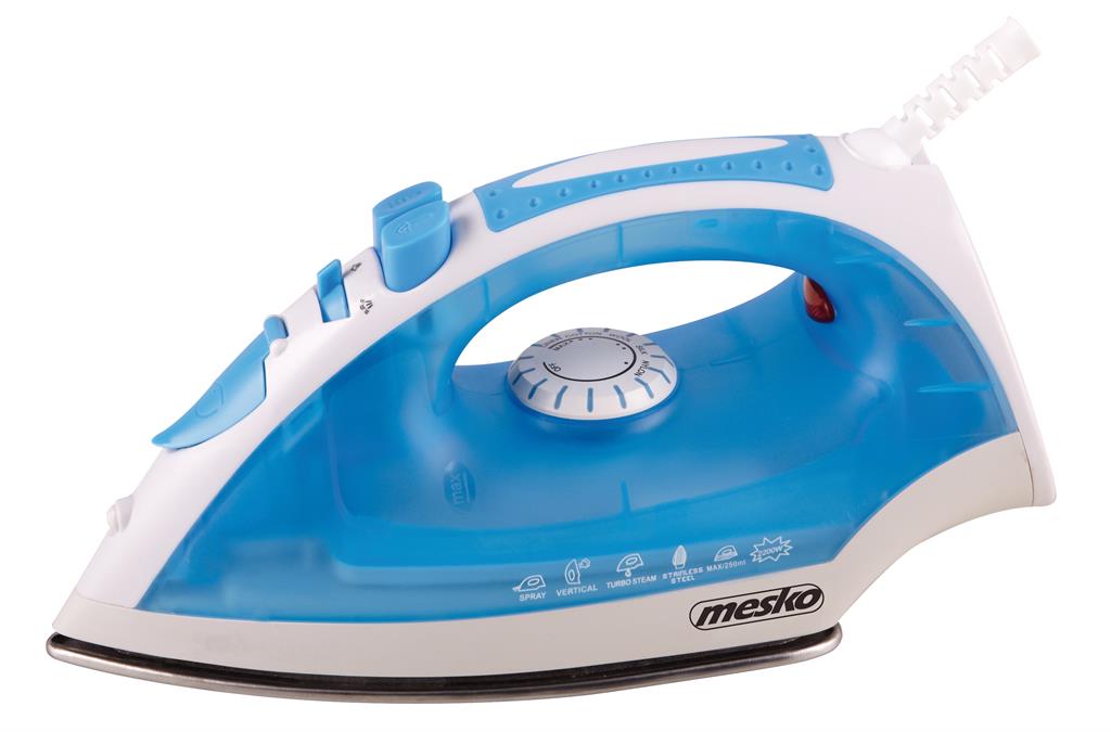 STEAM IRON FOR IRONING TEMPERATURE CONTROL FOOT INOX 2200W MESKO Manufacturer code 5908256834309