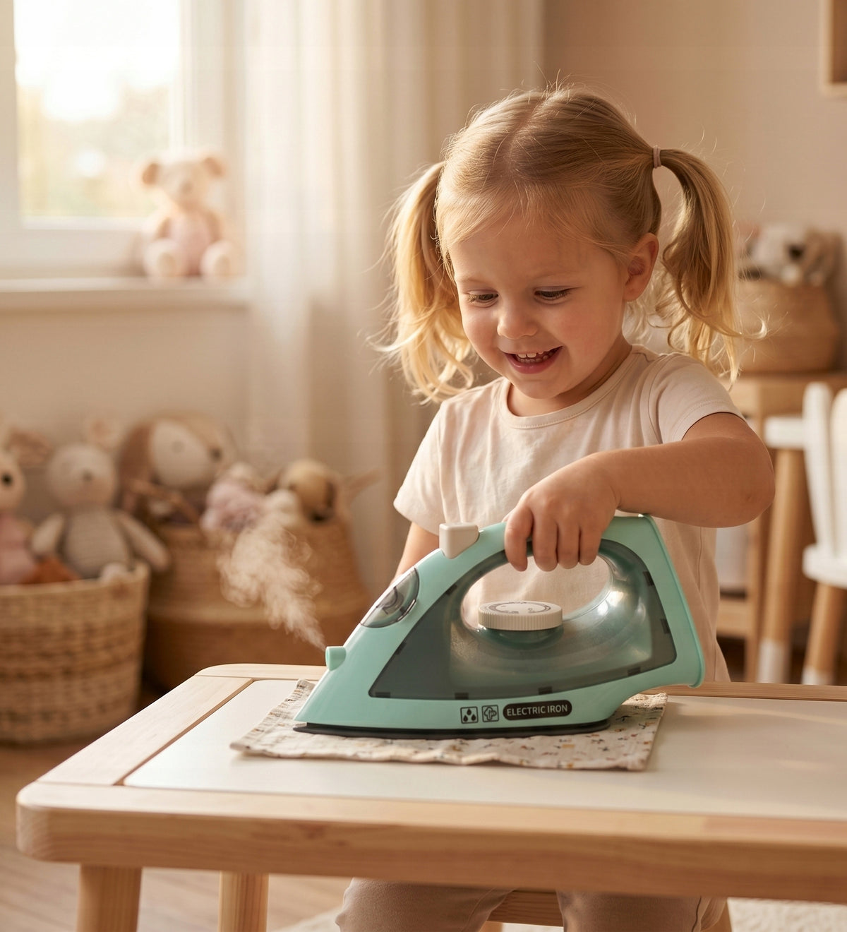 STEAM IRON INTERACTIVE TOY FOR CHILDREN STEAM WATER SOUND LIGHT Brand Midex
