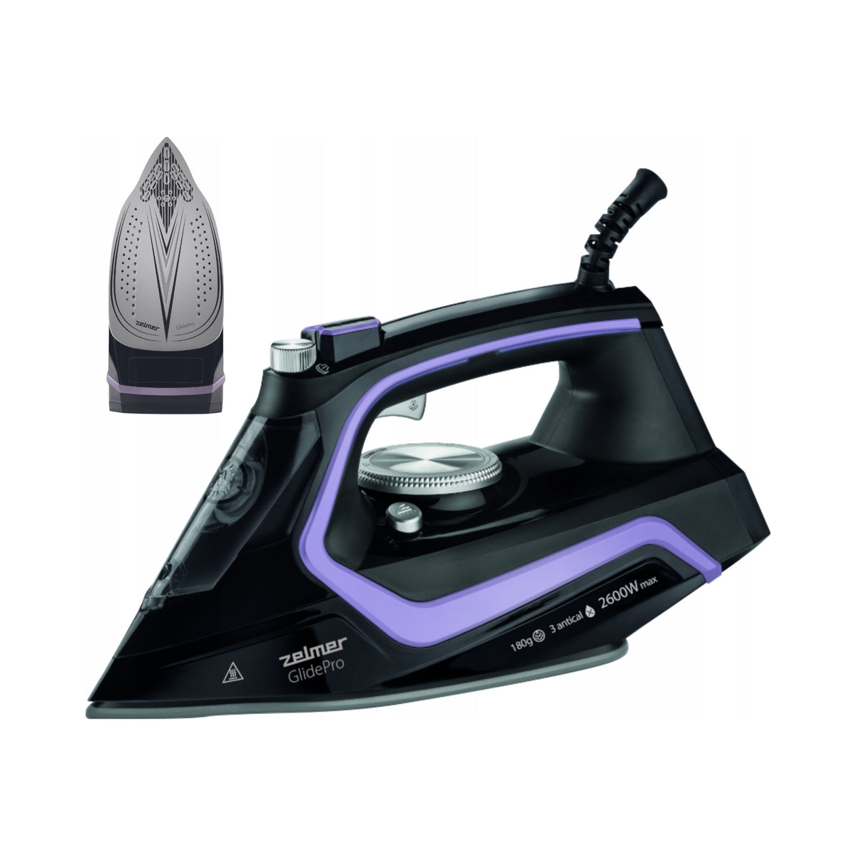 STEAM IRON SELF-CLEANING CERAMIC STEAMER 2600W ZELMER ZIR2600