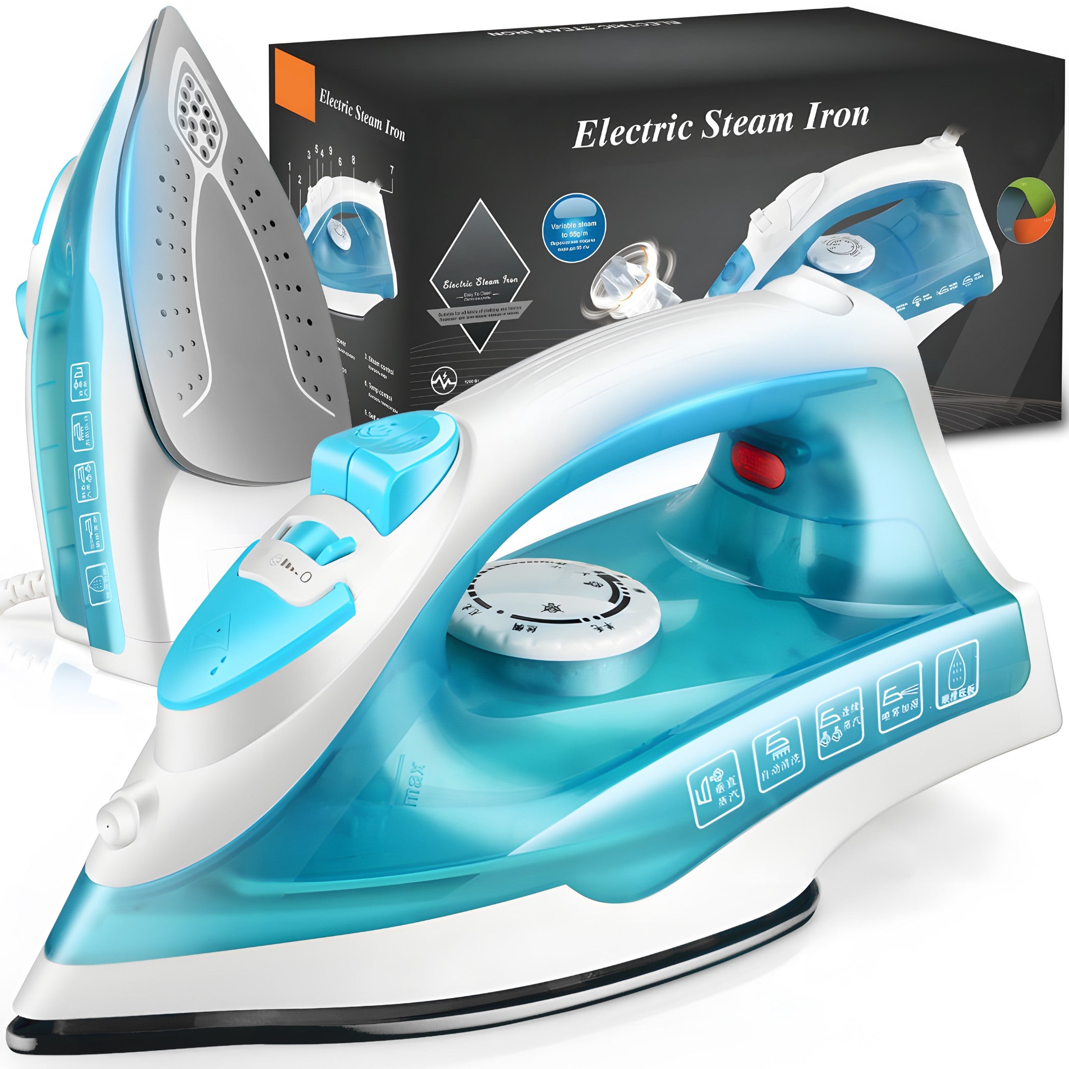 STEAM IRON STEAM GENERATOR FOR CLOTHES TEFLON STEAM IRON 1500W TOURIST