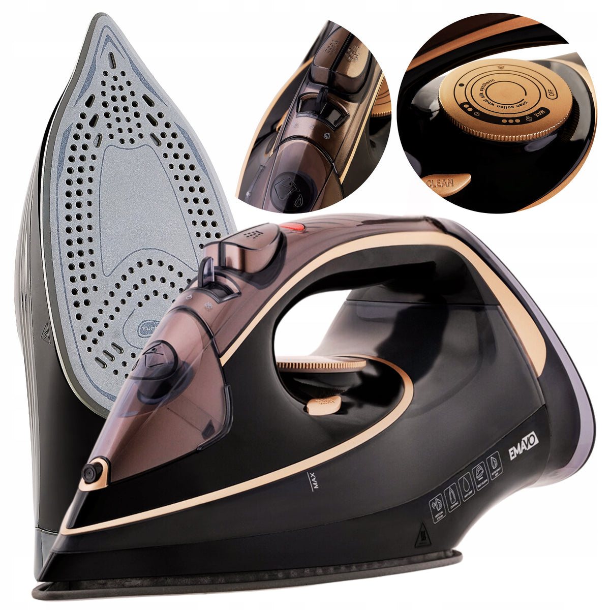 STEAM IRON STRONG 3000W CERAMIC FIREFIGHTER ANTI-DRIP ANTI-CALC MANUAL