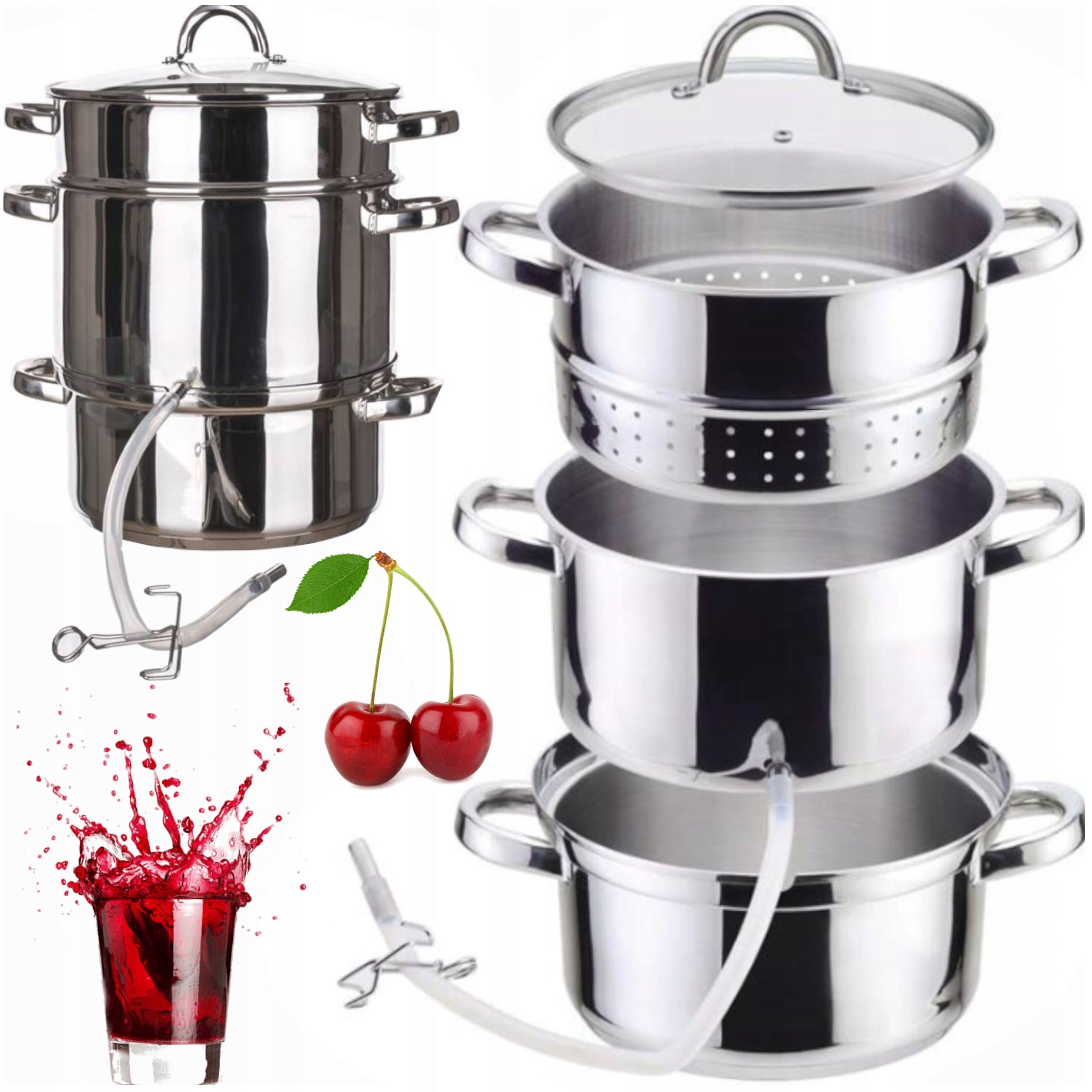 STEAM JUICER 5in1 JUICE COOKING POT SET AND MORE 8l XXL