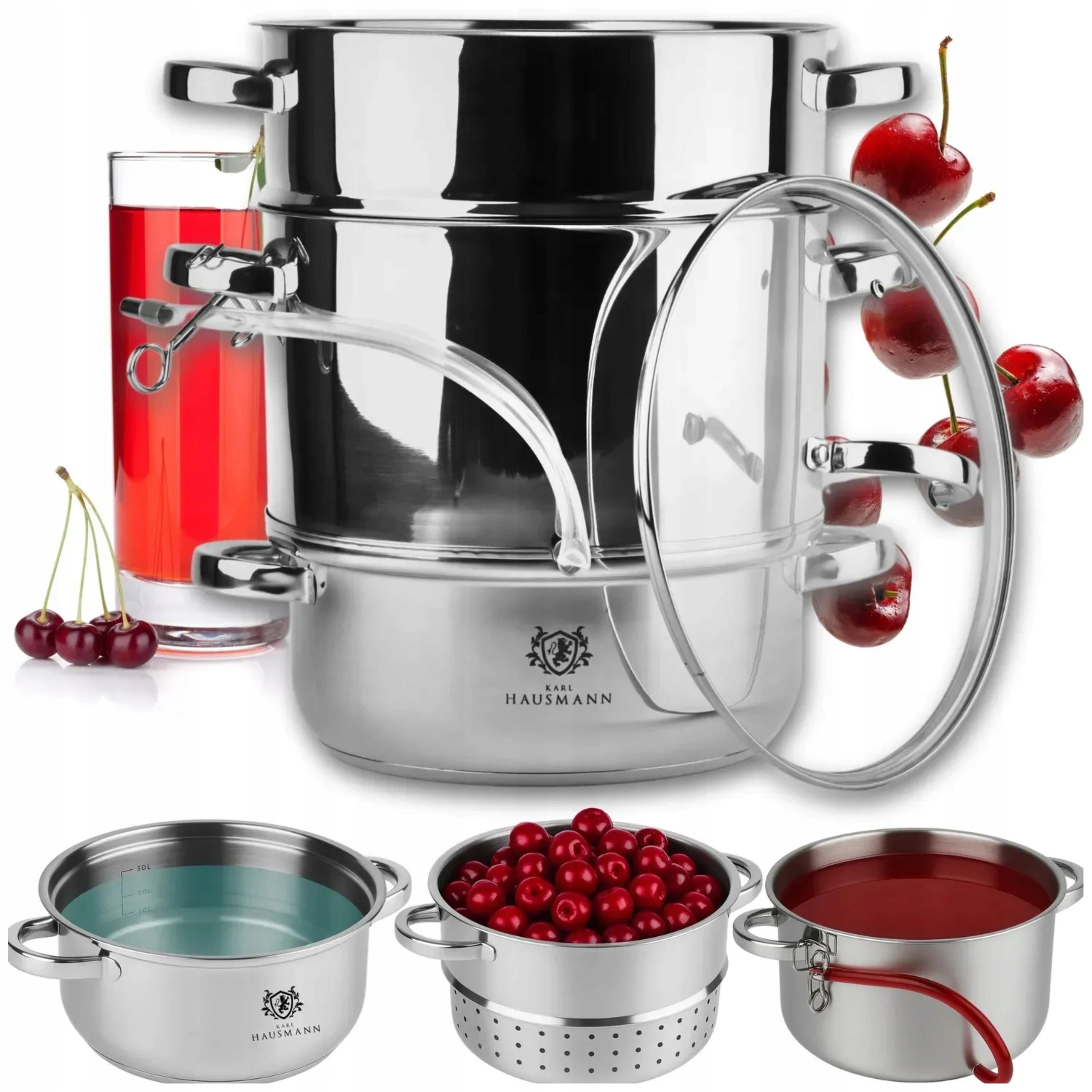 STEAM JUICER 8L FOR INDUCTION GAS STAINLESS STEEL JUICER KARL HAUSMANN
