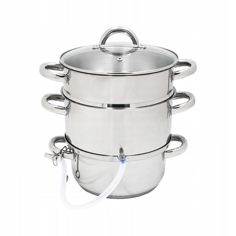 STEAM JUICER FOR FRUIT JUICES FOR INDUCTION STAINLESS STEEL GAS LARGE SILVER 8L Packaging status original