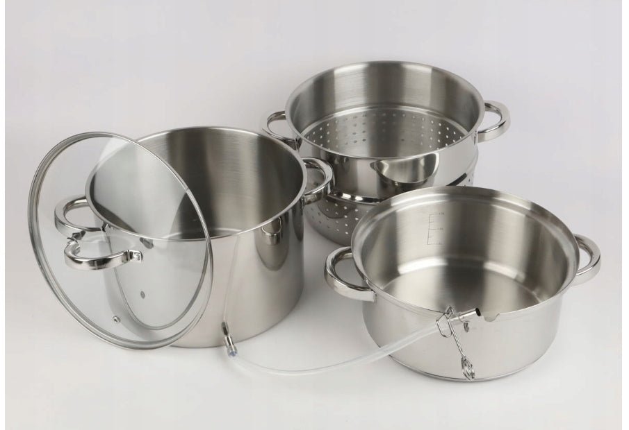 STEAM JUICER FOR INDUCTION 3in1 LARGE STEEL 8L Manufacturer code Sokownik Parowy 8l