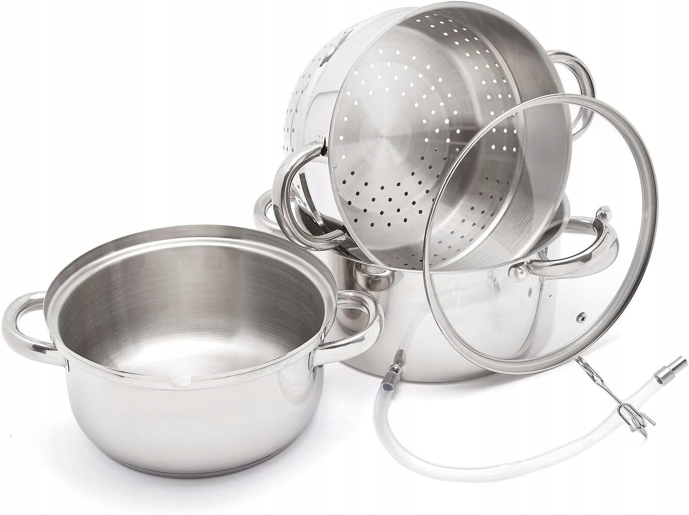 STEAM JUICER Induction POT Steel GAS Large Konighoffer 8 l Brand Konighoffer