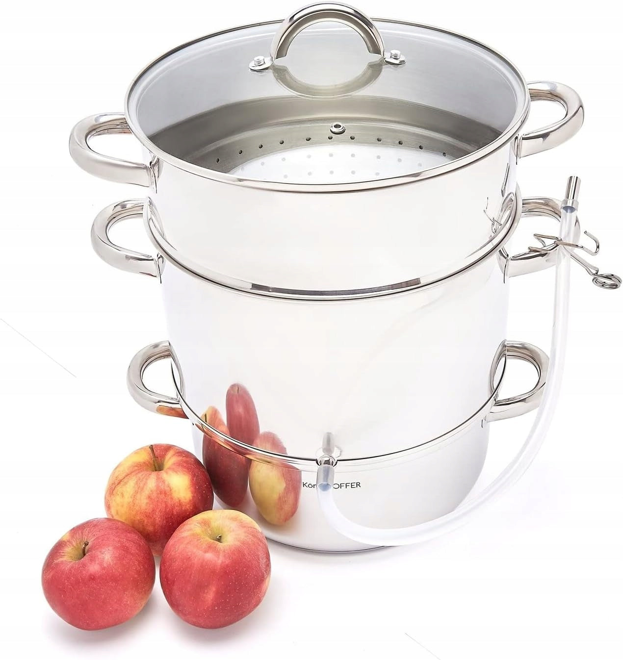 STEAM JUICER Induction POT Steel GAS Large Konighoffer 8 l