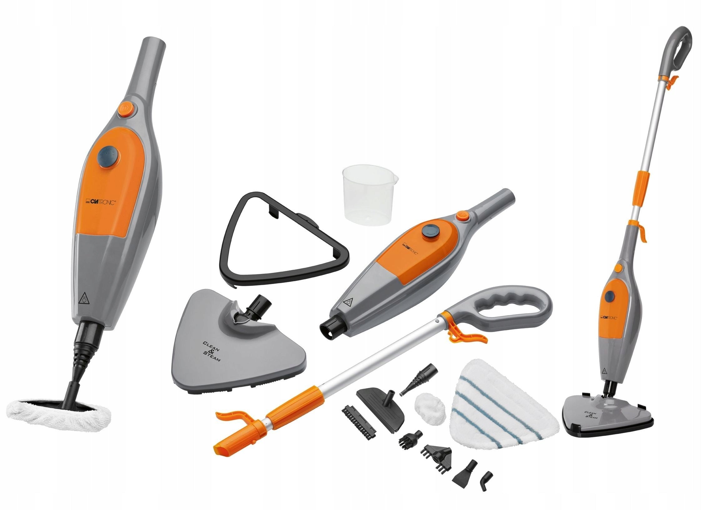 STEAM MOP CLEANS, DEGREASES AND DISINFECTS CLATR