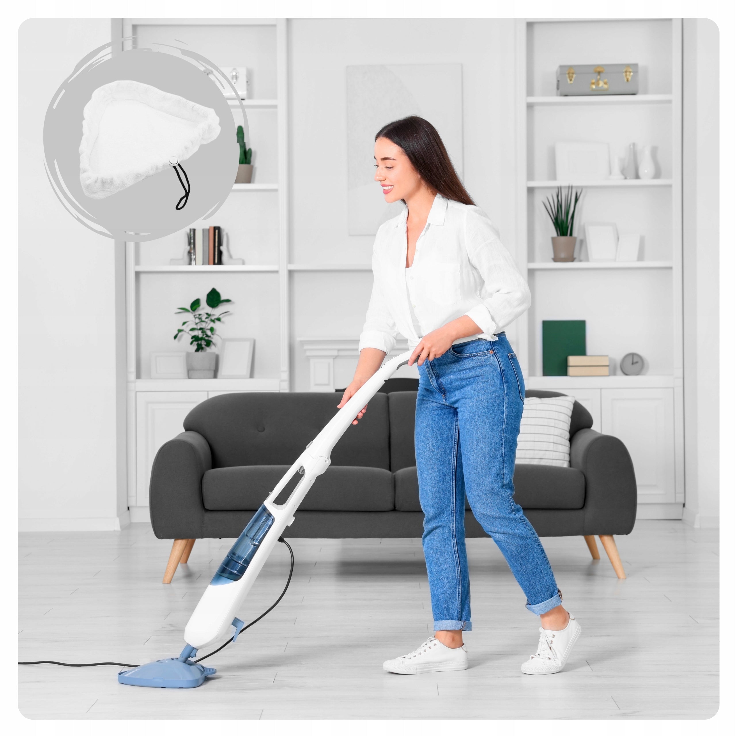 STEAM MOP COVER vileda steam insert microfiber overlay plus x 6 Manufacturer code Uniwersalne nakładki do mop parowy WM685