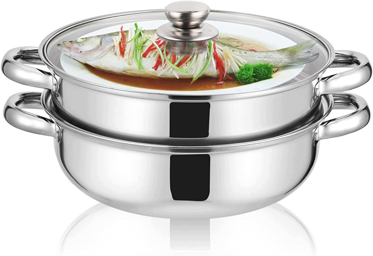 STEAM POT STAINLESS STEEL STEAMING SET