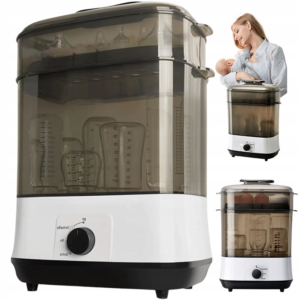 STEAM STERILIZER 630W FOR 8 BOTTLES WITH DOUBLE LAYER DESIGN Packaging status original