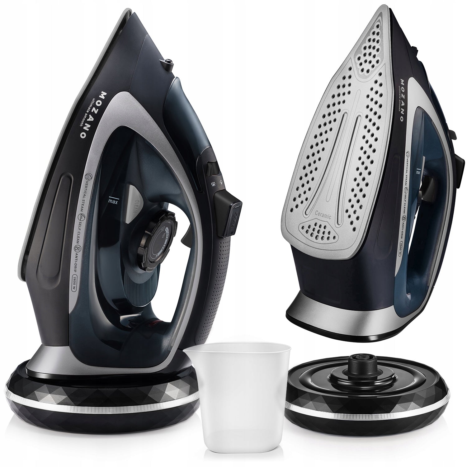 STEAM WIRELESS IRON HIGH POWER 2600W CERAMIC COATING MOZANO