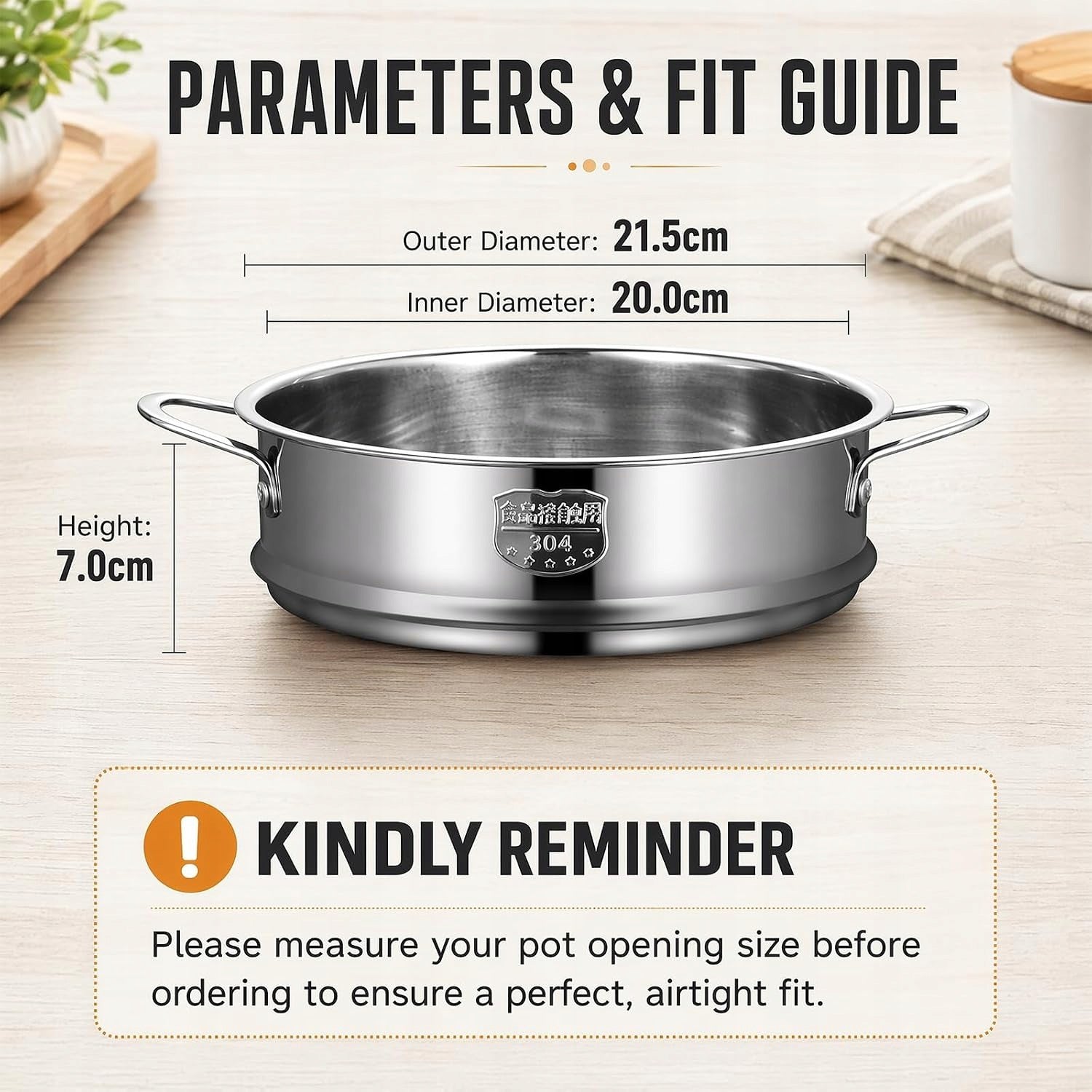 STEAMER CARTRIDGE SET OF 2 PIECES 20 CM STAINLESS STEEL GRILLE VEGETABLES EGGS Brand no brand