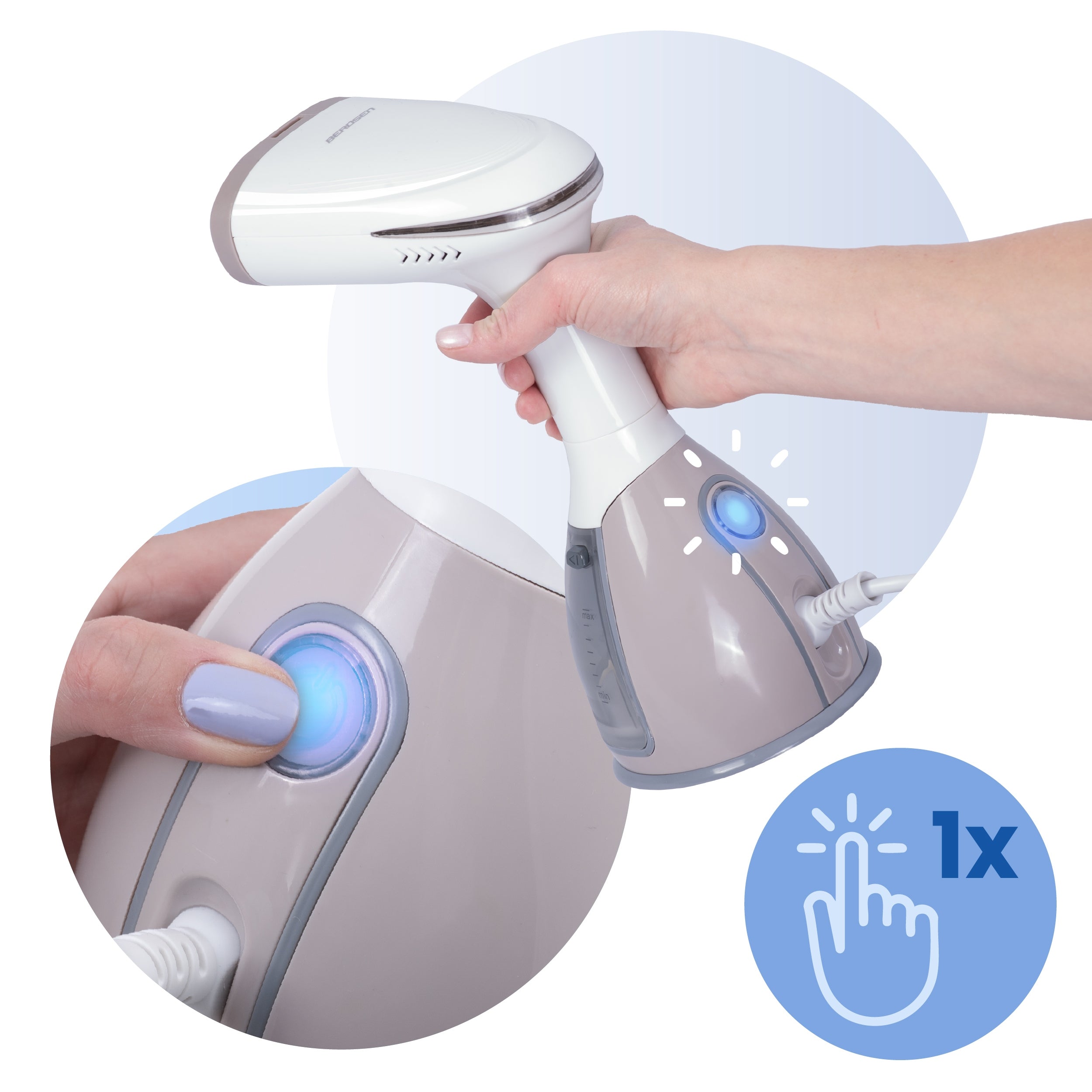 STEAMER FOR CLOTHES 1500IN SET STEAMER IRON PRAOWE BERDSEN 32g/min NEW EAN (GTIN) 5903890630430
