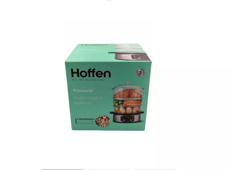 STEAMER HOFFEN TS-9688-2 8,5L BLACK 900W