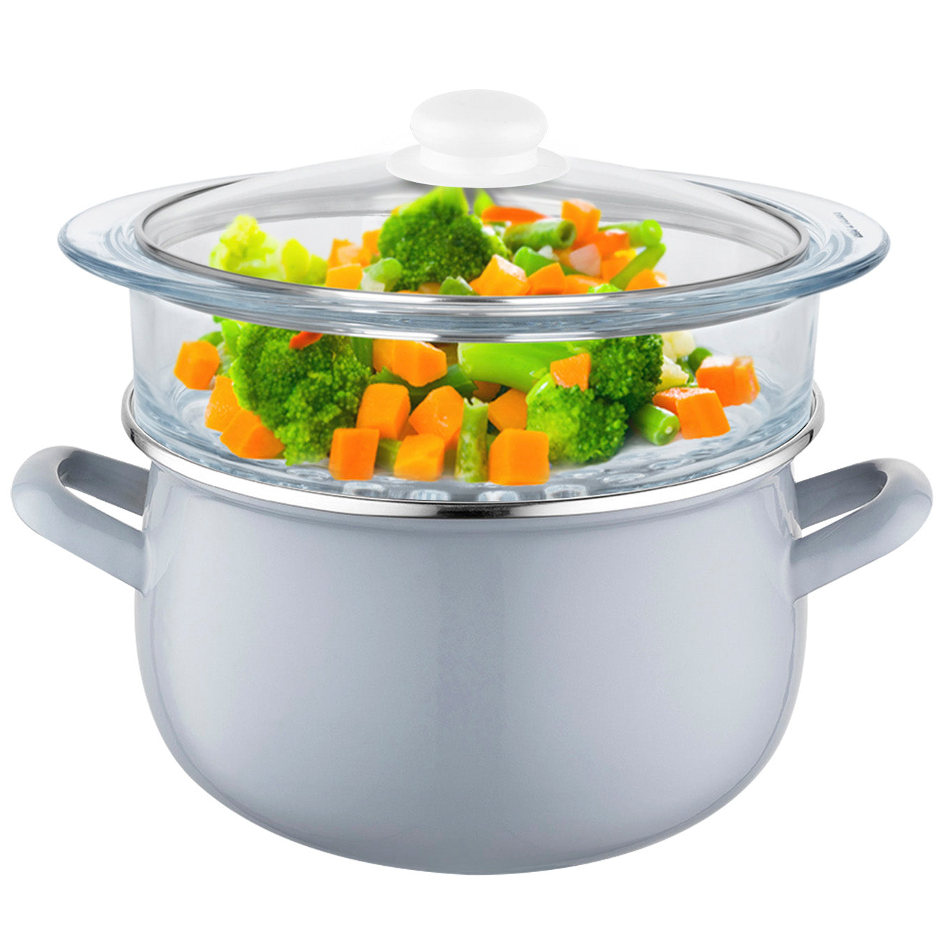 STEAMER STEAMING POT Glass Sieve Without Fat Induction