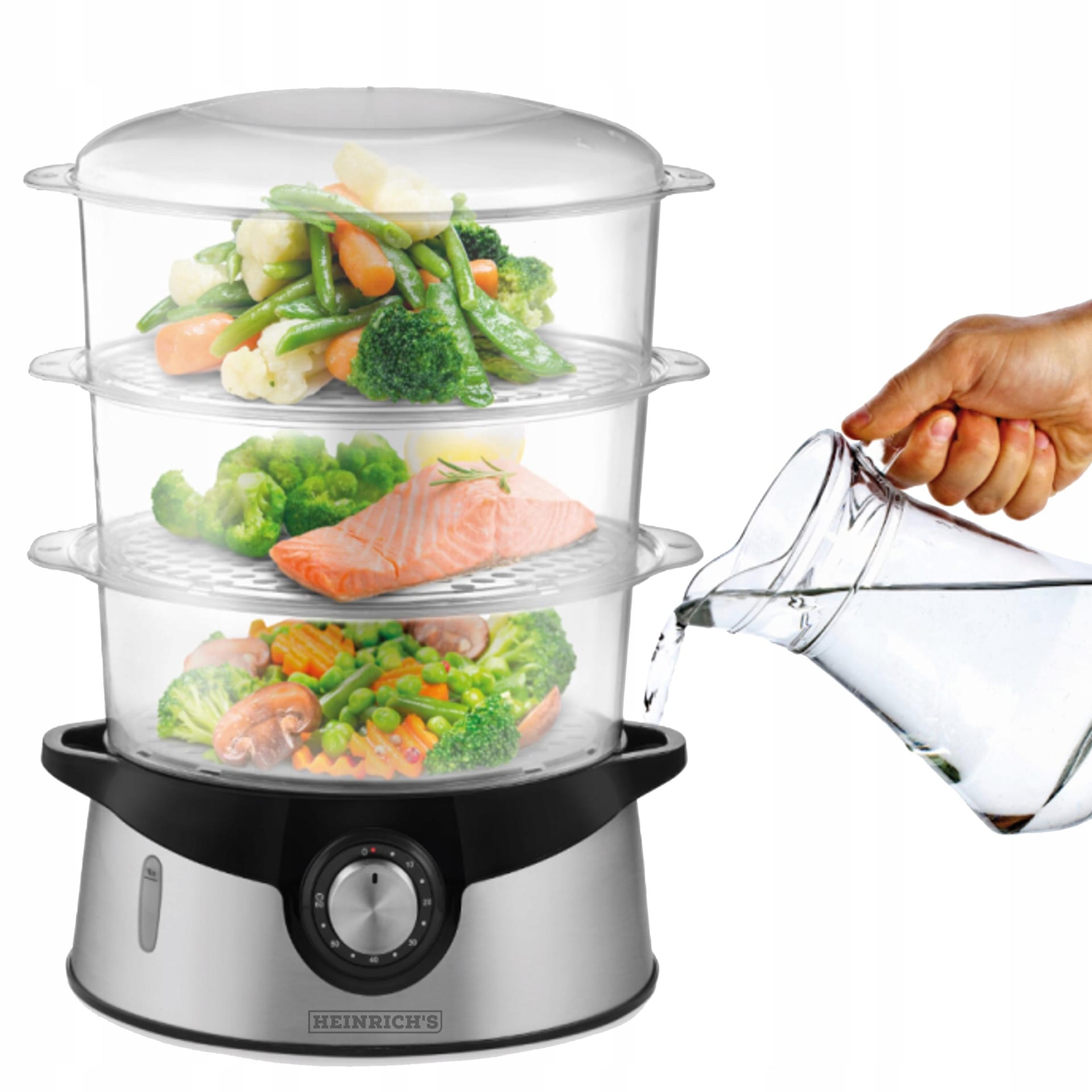 STEAMER STEAMING RICE COOKER 2in1 ELECTRIC MEAT VEGETABLE POT