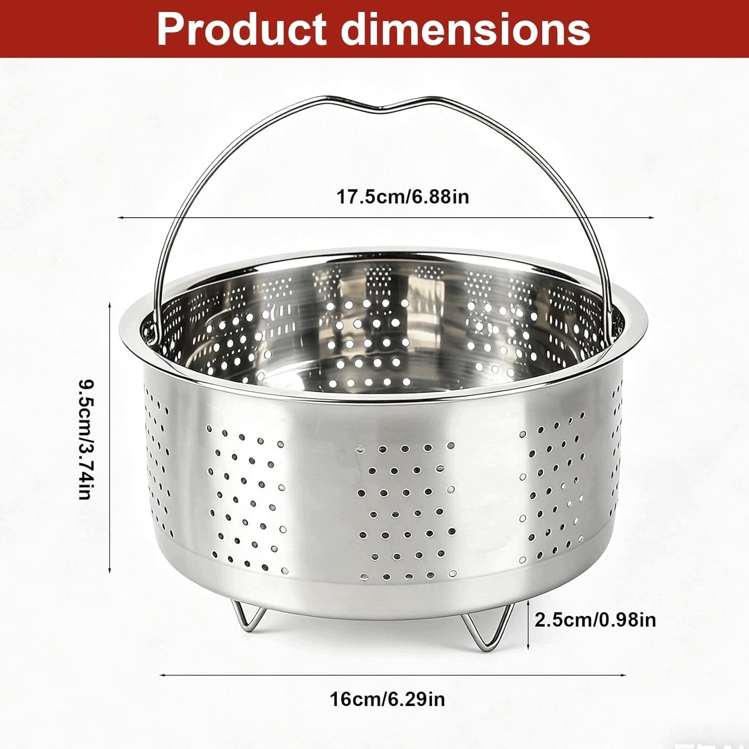 STEAMING CARTRIDGE 17X9CM STAINLESS STEEL DURABLE UNIVERSAL Brand no brand