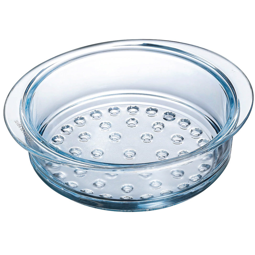 STEAMING GLASS SIEVE CARTRIDGE HEAT RESISTANT STEAMER 20cm 2L