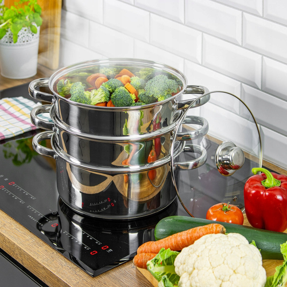 STEAMING POT PAIR 3 elements Ø20cm Brand Kinghoff