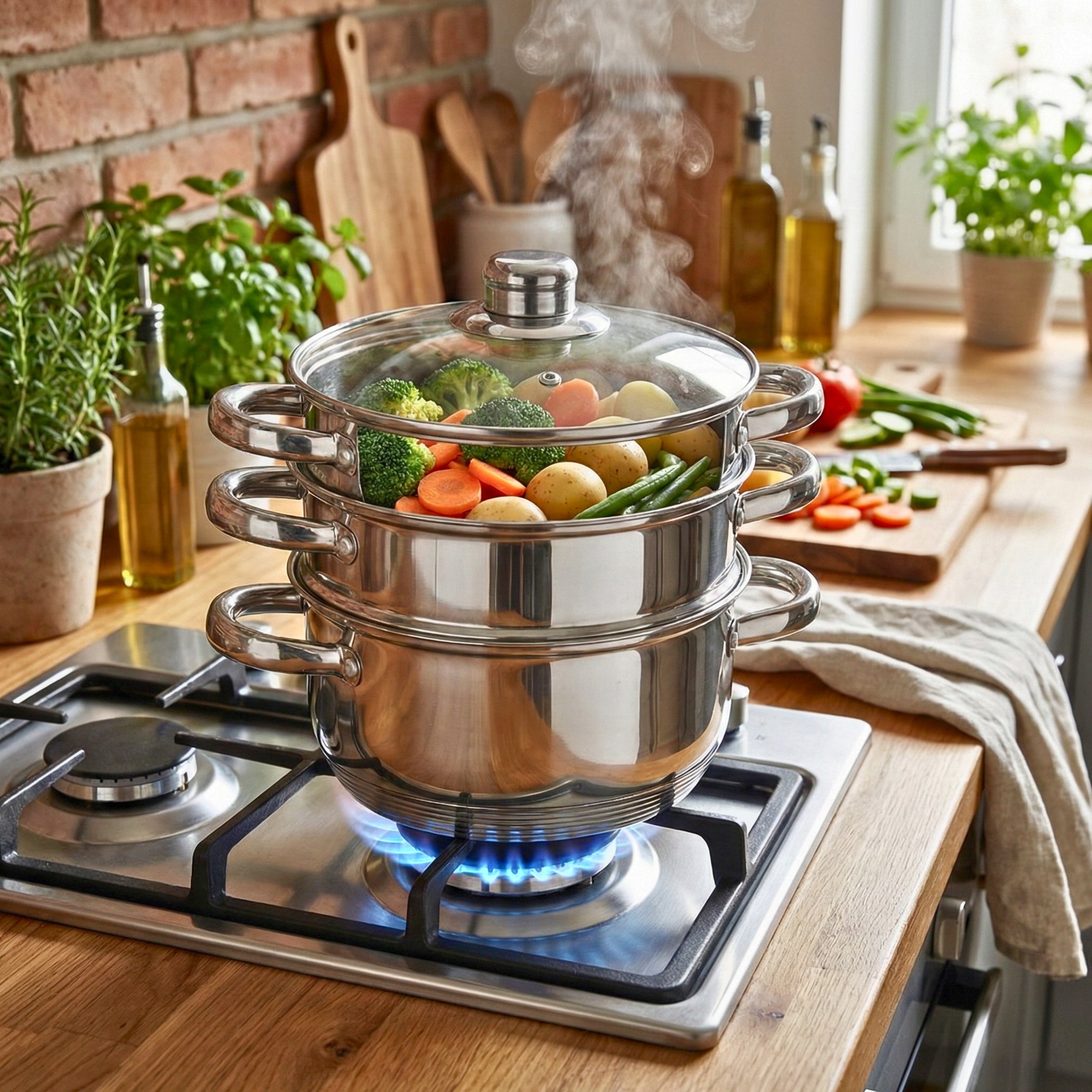 STEAMING POT STEAMER 2,4L 18CM POT INDUCTION GAS POTS Manufacturer code GARNEK DO GOTOWANIA NA PARZE 2,4L 18CM