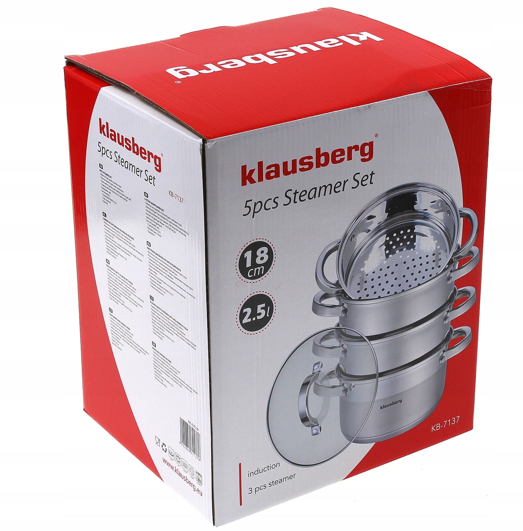 STEAMING POT Steamer 5 el. 18cm. KLAUSBERG Capacity 2.5 l