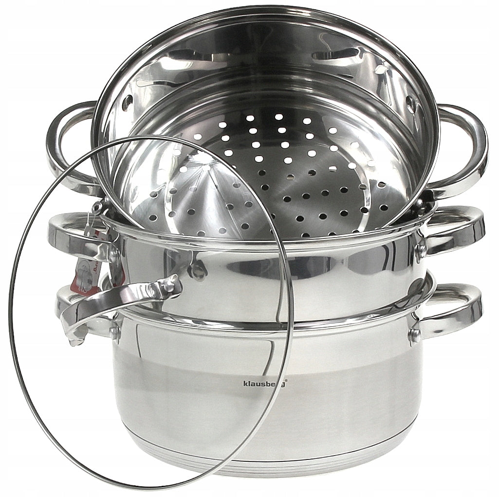 STEAMING POT Steamer 5 lit. 24 cm. KLAUSBERG Induction Gas