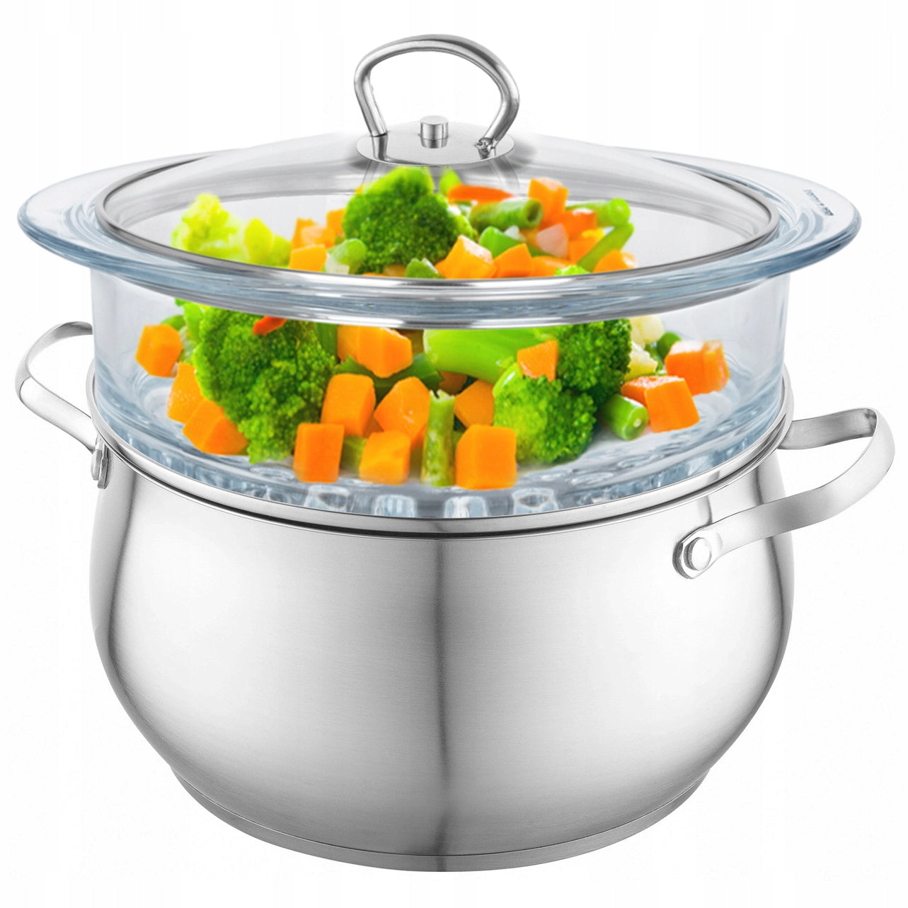 STEAMING POT Steamer Glass Sieve 5,9L All Stoves