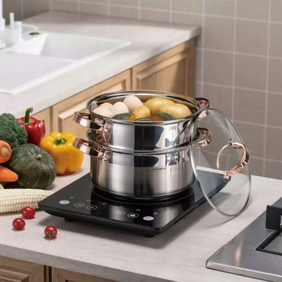 STEAMING POT induction stainless steel pot 2.5 L Brand Klausberg